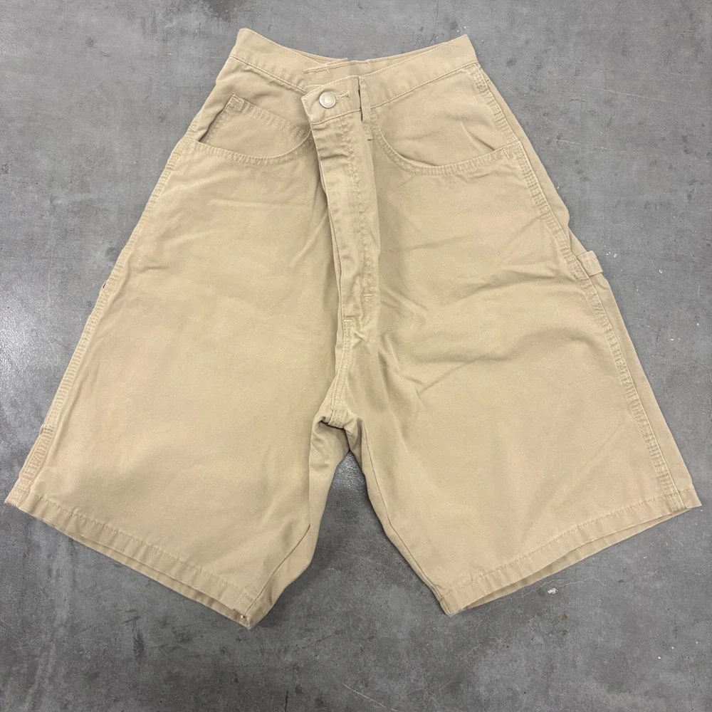 Vintage Y2K/2000s Wrangler Mens Khaki Shorts Tan Cotton Utility Workwear Size 36